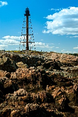 Marblehead Light Over Rocky Hilltop in Massachusetts